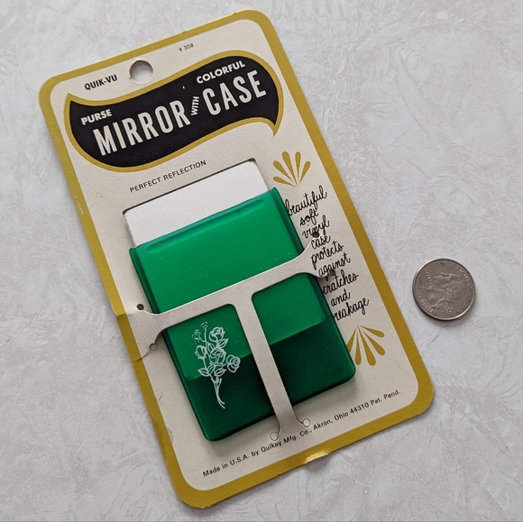 Vintage Accessories Deadstock Vintage Travel Mirror With Case